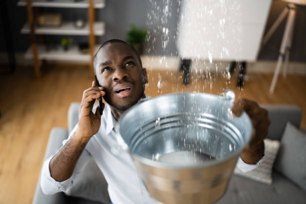 Water damage restoration process in Clay City, IN